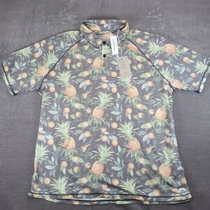 Tommy Bahama Island Zone Mens 3XL Tropical Pineapple Short Sleeve Polo Shirt New